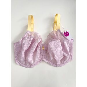 Freya Macaron Yellow Lilac Lace OFFBEAT Side Support Underwire Bra Size 40I NWT